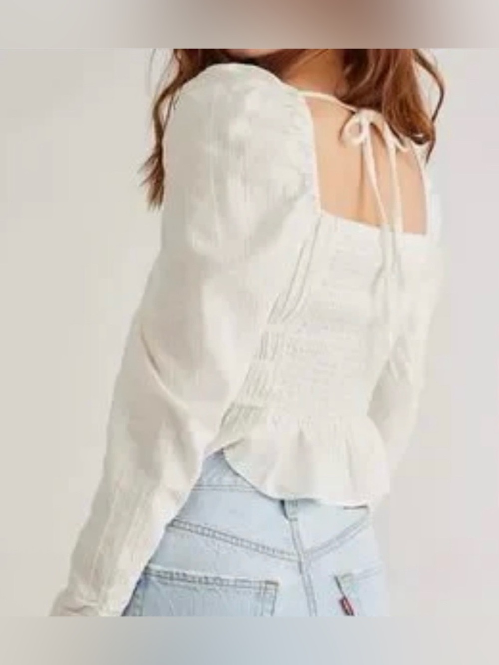 NWOT free people white Chloe top medium - Picture 2 of 9